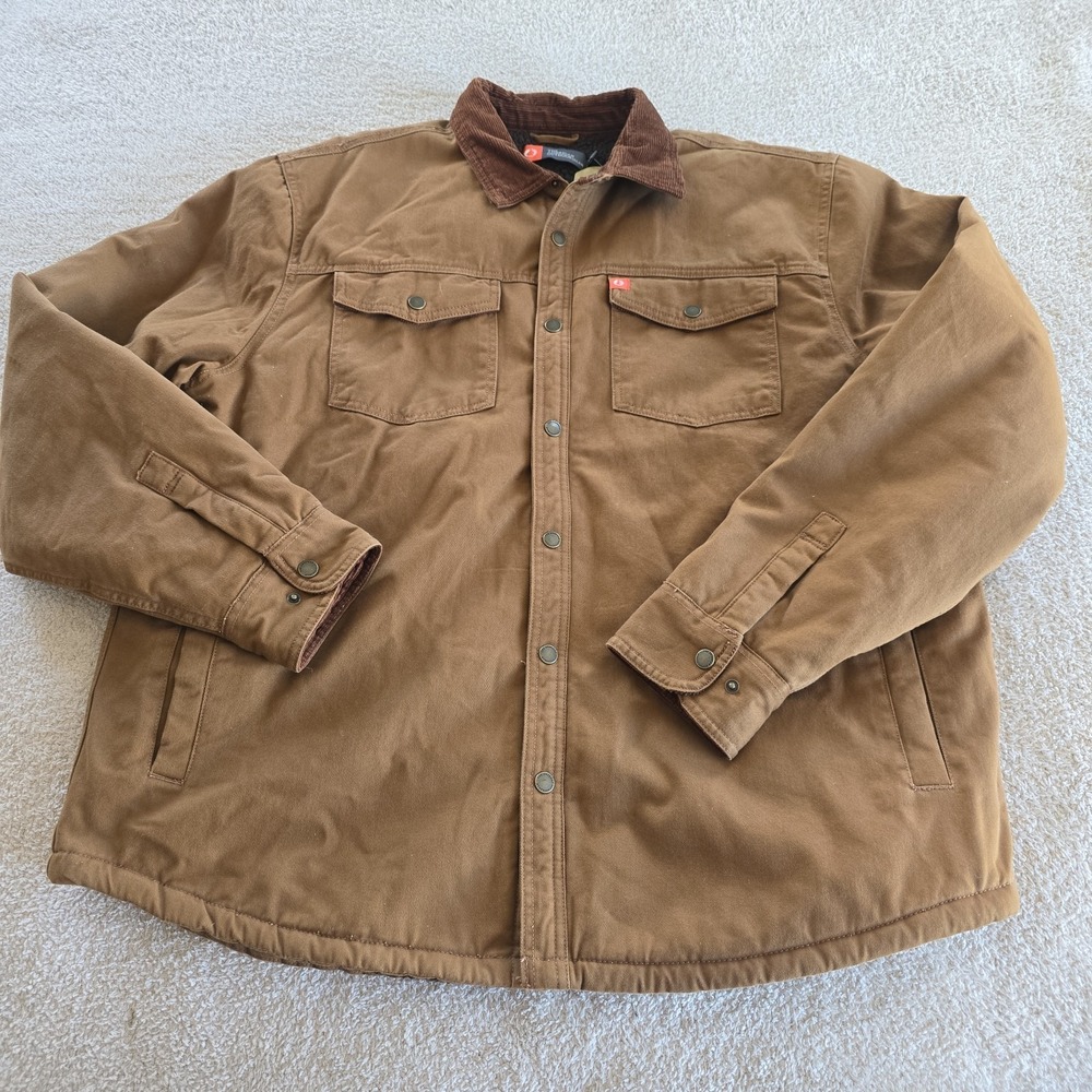 The American Outdoorsman Sherpa Lined Canvas Shacket Barn Chore Men's XXL NWT